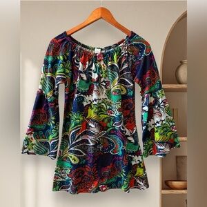 Women’s WINWIN Paisley Dress with Bell Sleeves Size S/M